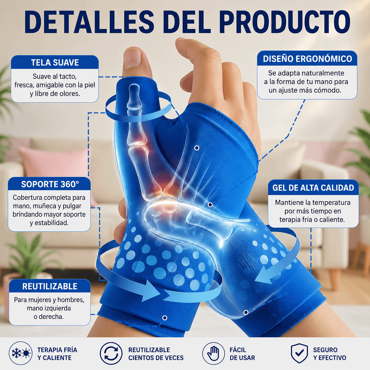 FlexCold™ - Muñequera Terapéutica 360° Frío y Calor