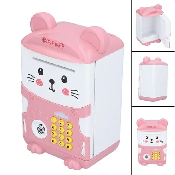 Alcancía electrónica de gatito para niños