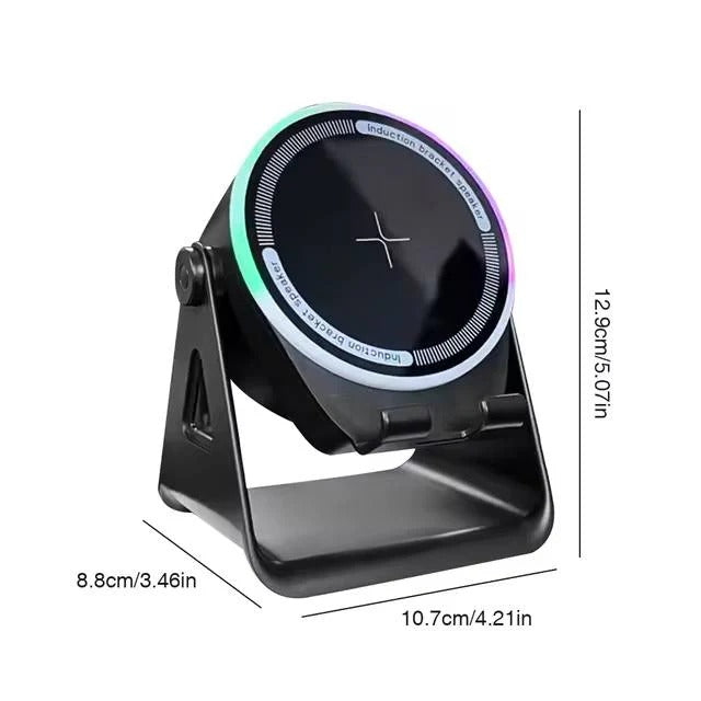 SmartSound LED - Soporte Giratorio con Altavoz y Luces LED