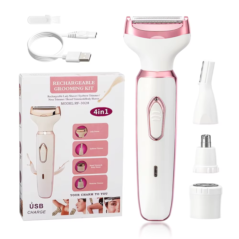 BellaTrim Pro™ - Set de Depiladora Eléctrica Recargable 4 en 1 para Mujer