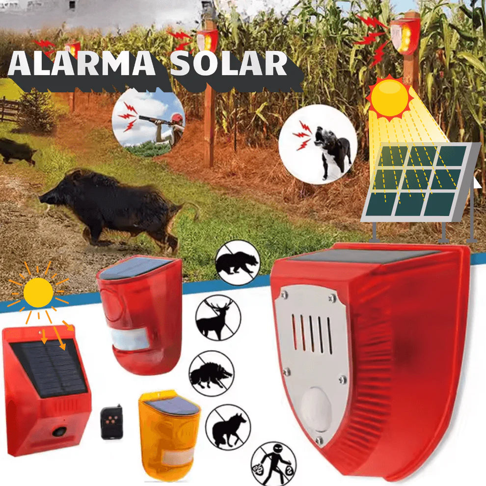 Sirena Alarma Solar de Seguridad con Sensor