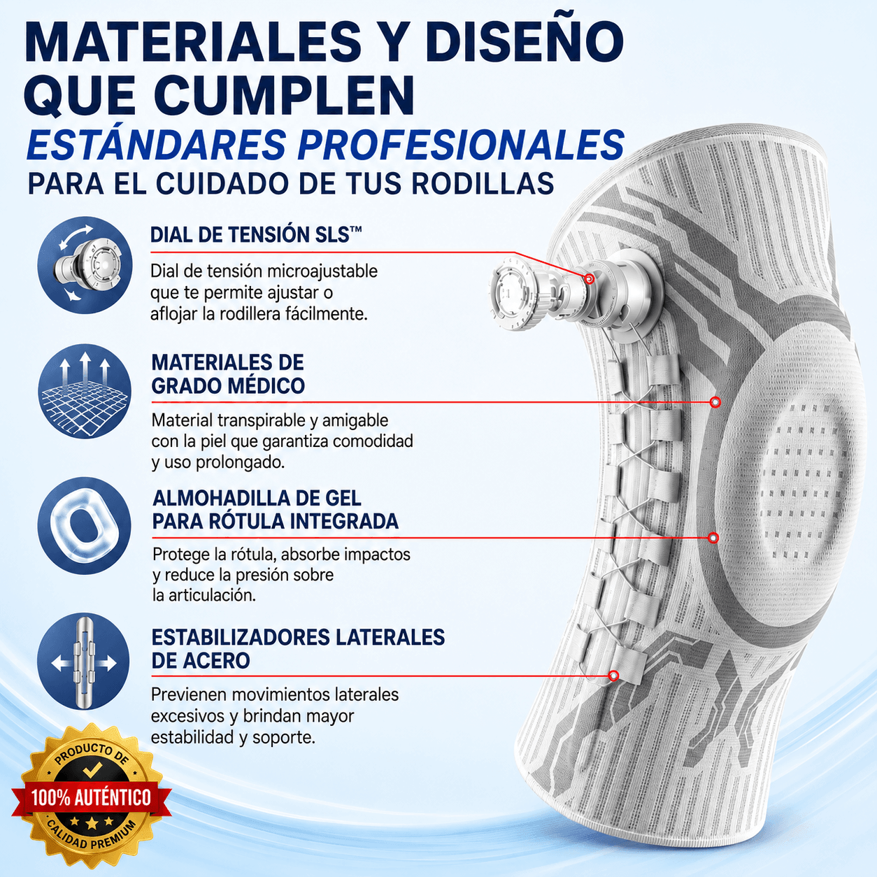Rodillera Inteligente ETIE™ – Alivio y Soporte Avanzado para tus Rodillas