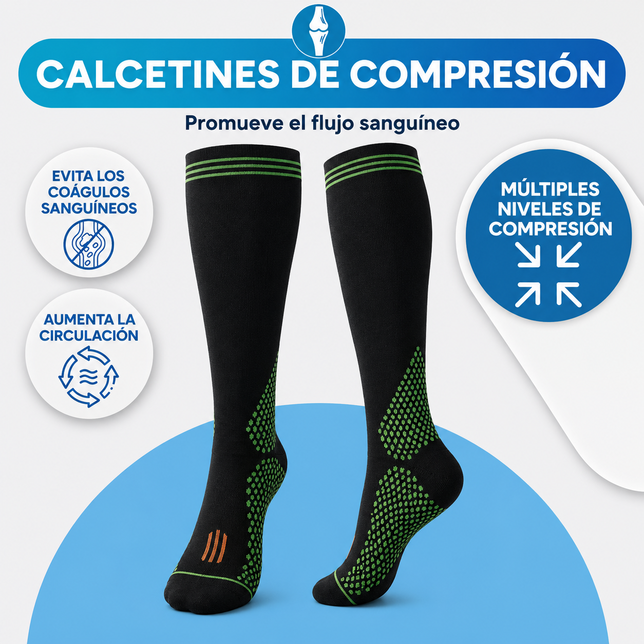 FlexMove™ – Medias de Compresión que Activan tu Circulación y Eliminan la Pesadez al Instante (COMPRA 1 Y LLEVA 2 PARES)