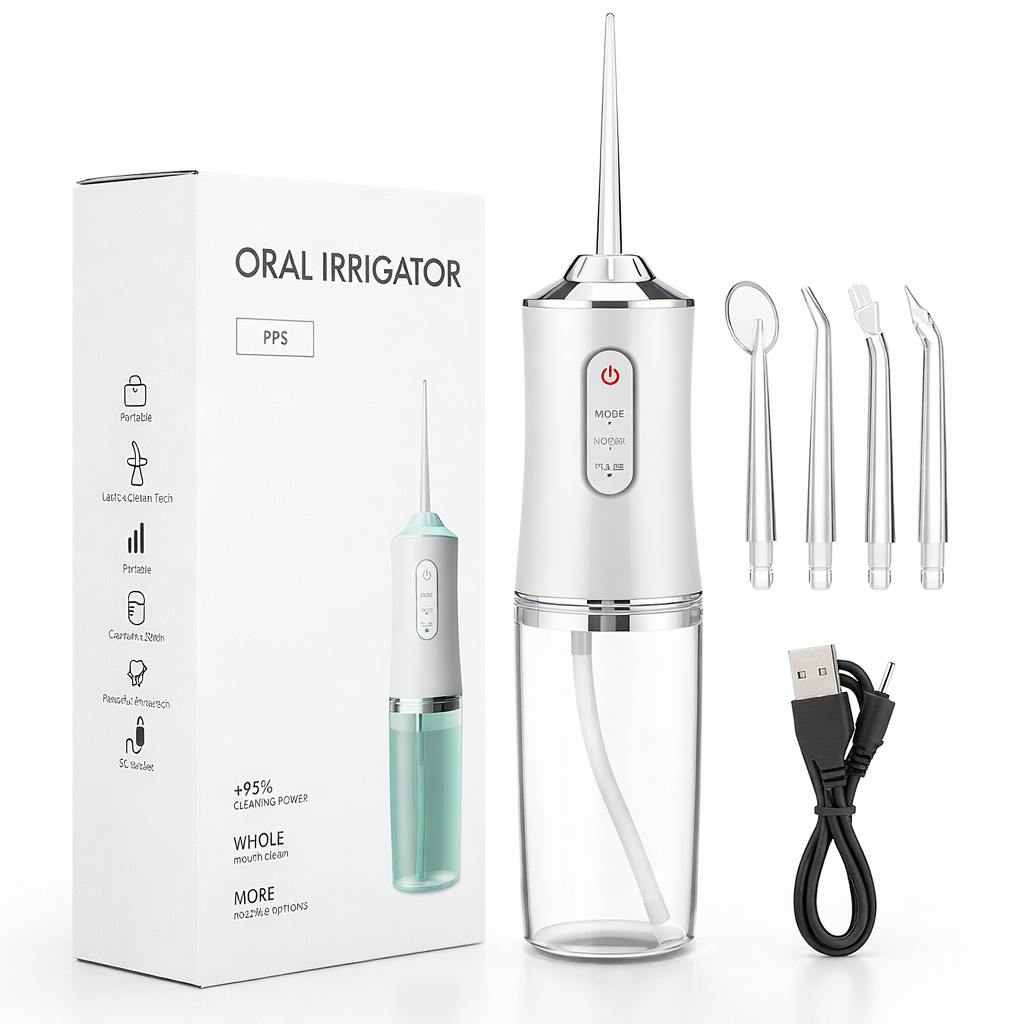 HydroSmile Pro - Irrigador bucal portátil 4 en 1 - (COMPRA 1 Y LLEVA 2)