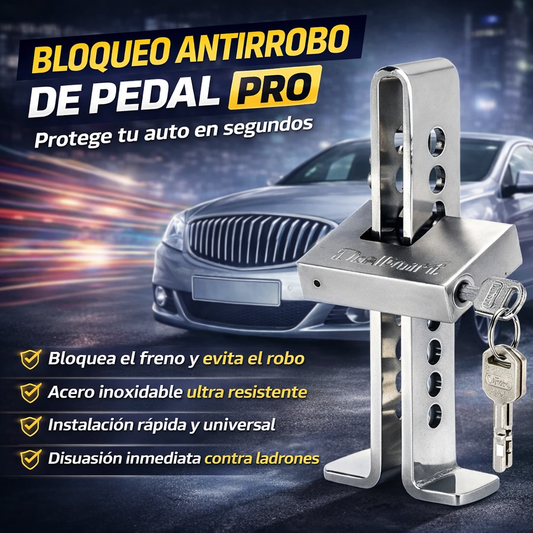 Bloqueo de pedal de freno y embrague antirrobo con candado