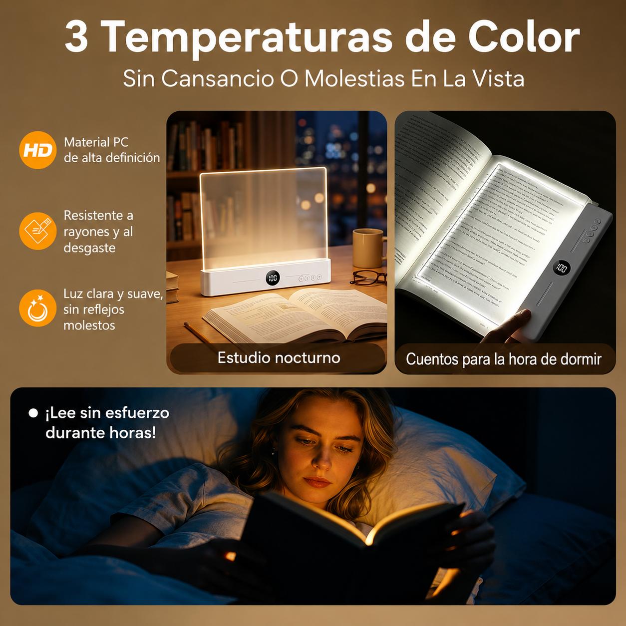 LumiRead™ | Lámpara LED Recargable para Lectura Nocturna