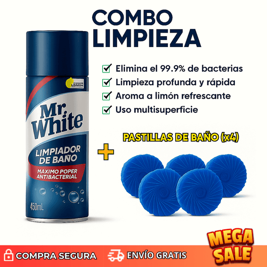 💥Combo Limpieza Total : Mr. White + Pastillas para Tanque💧