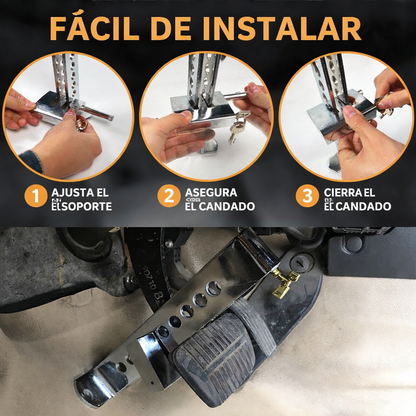 Bloqueo de pedal de freno y embrague antirrobo con candado