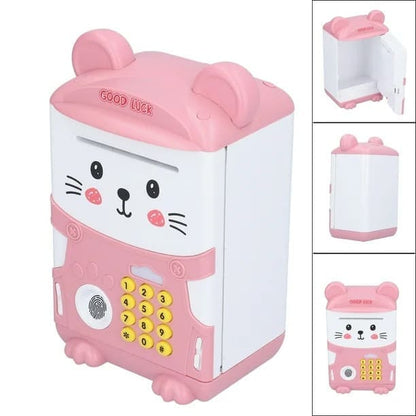 Alcancía electrónica de gatito para niños