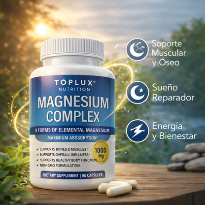 Magnesio PREMIUM Complex™ 8 en 1 (90 Cápsulas Original) NUEVO - (COMPRA 1 Y LLEVA 2)