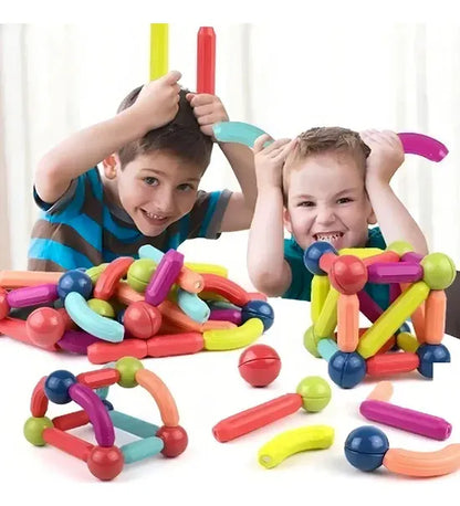 Magnetronix | 64 piezas magnéticas para niños que aprenden jugando