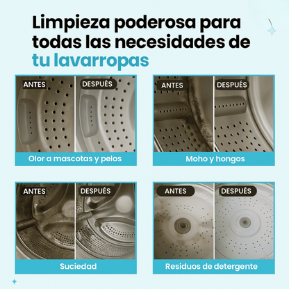 AUTOCLEAN™PASTILLAS LIMPIADORAS PARA LAVADORAS - (COMPRA 1 Y LLEVA 4 FRASCOS)