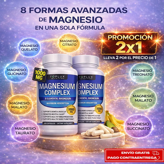 Magnesio PREMIUM Complex™ 8 en 1 (90 Cápsulas Original) NUEVO - (COMPRA 1 Y LLEVA 2)